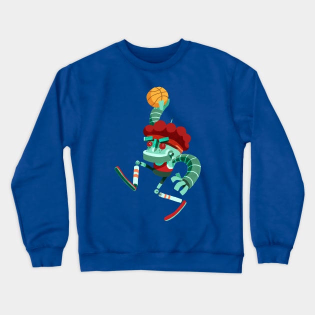 Bot Basketball Crewneck Sweatshirt by washburnillustration